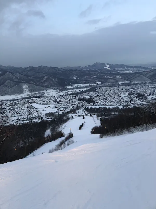 Fu'sスノーエリアの山頂から