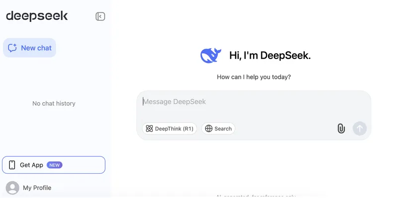 DeepSeekのログインに成功