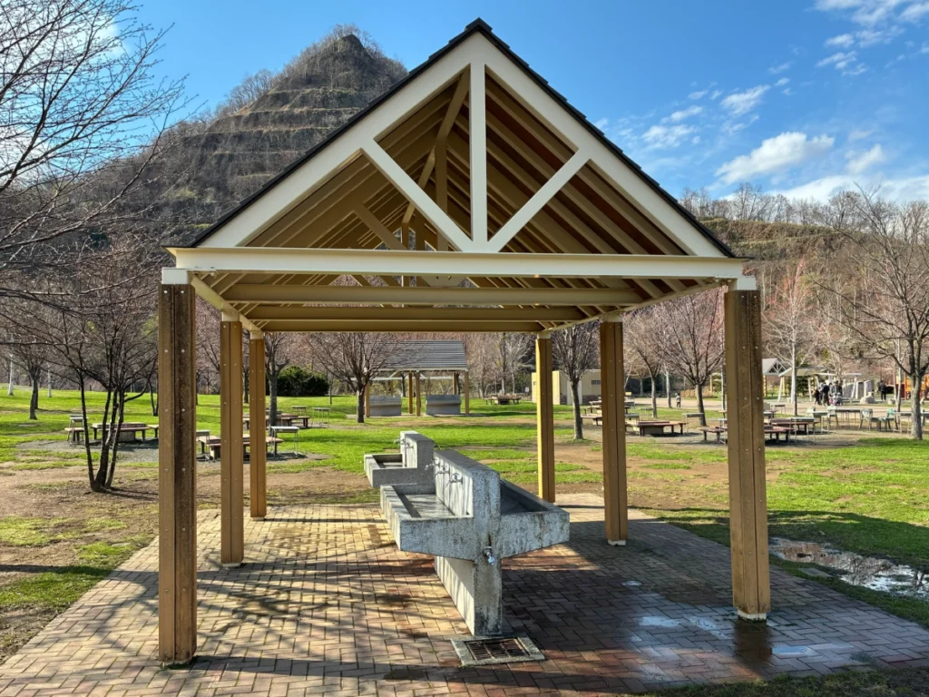 五天山公園バーベキュー広場にある水道