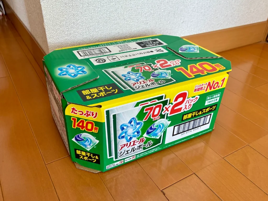 コストコで購入したアリエール ジェルボール プロ 部屋干し用コストコ限定処方の外観