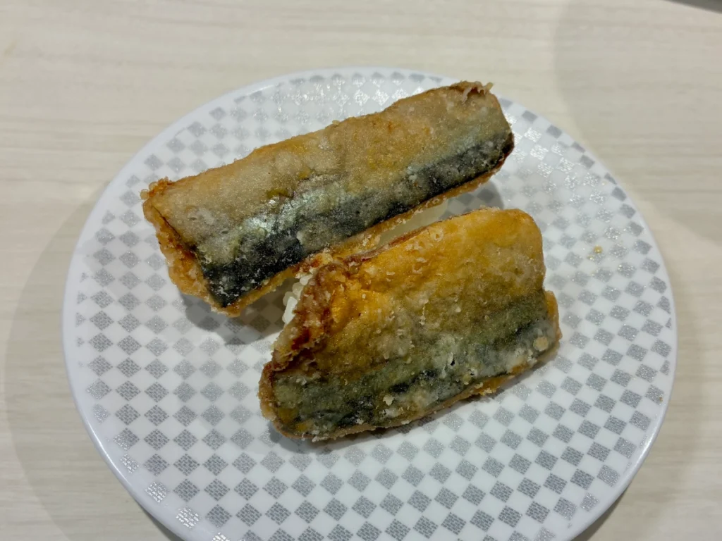 魚べい 北海道フェア 「さんま竜田揚げにぎり」