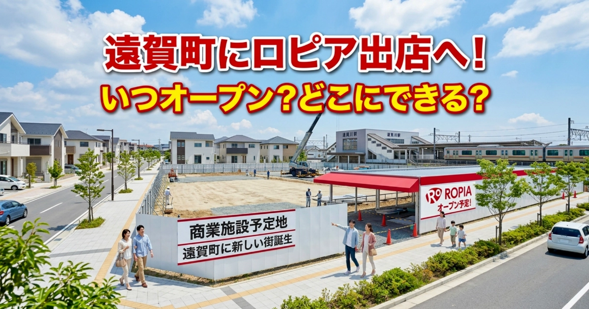 遠賀町にロピア出店へ、オープン時期と場所を紹介するアイキャッチ画像