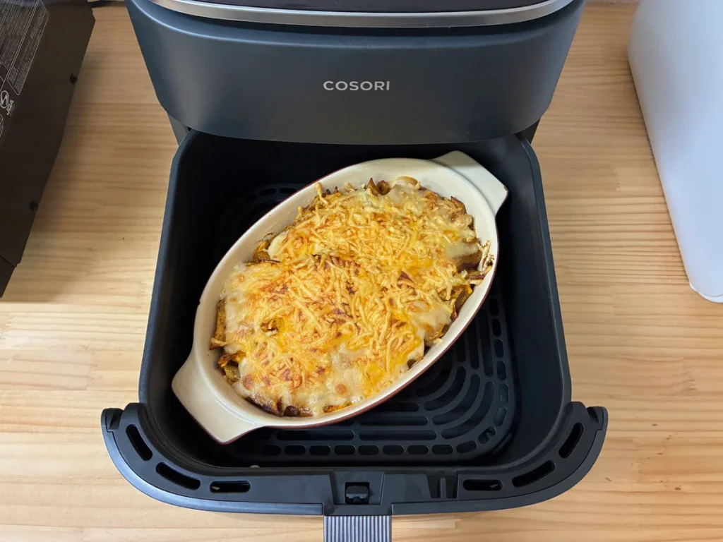 COSORIで200℃8分焼いたミートグラタン